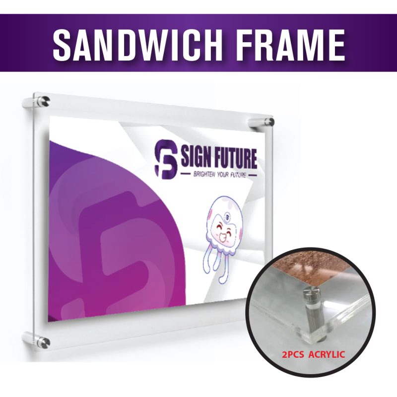 Acrylic Sheet - Acrylic Sandwich Frame (with Boltnut)