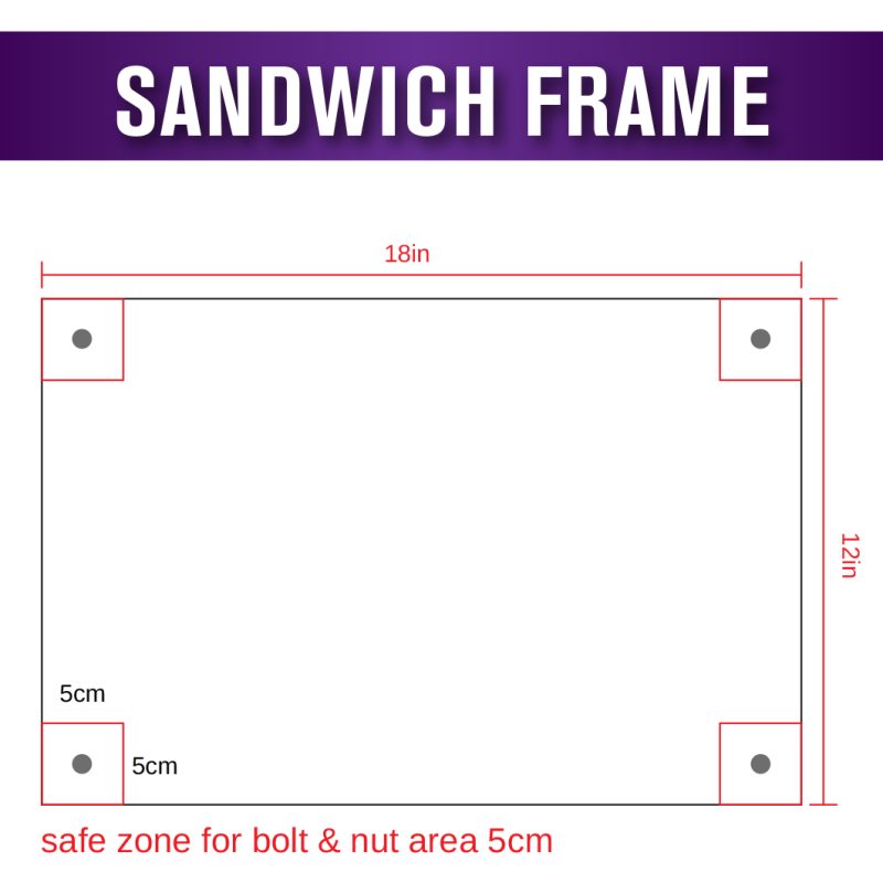 Acrylic Sheet - Acrylic Sandwich Frame (with Boltnut)