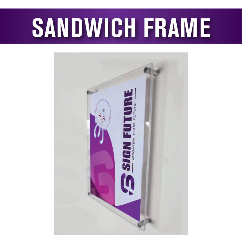 Acrylic Sheet - Acrylic Sandwich Frame (with Boltnut)