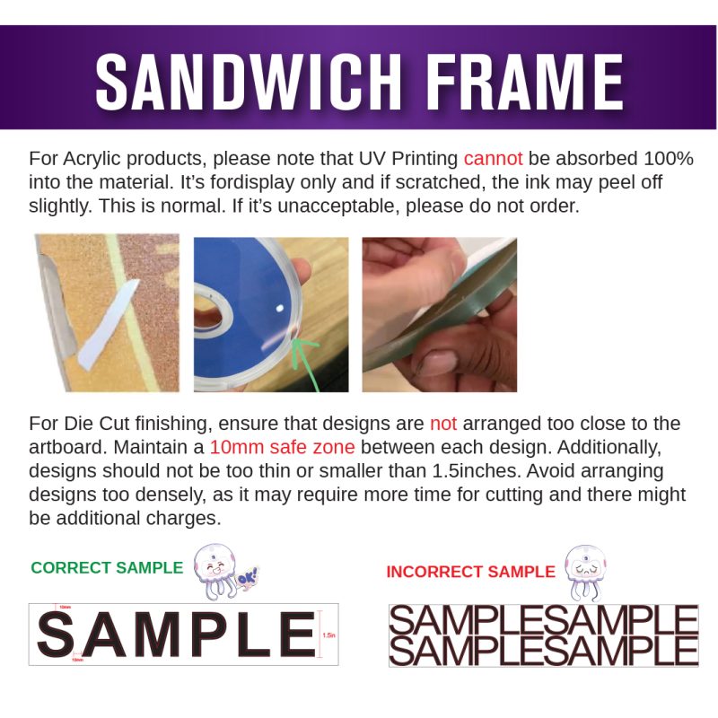 Acrylic Sheet - Acrylic Sandwich Frame (with Boltnut)