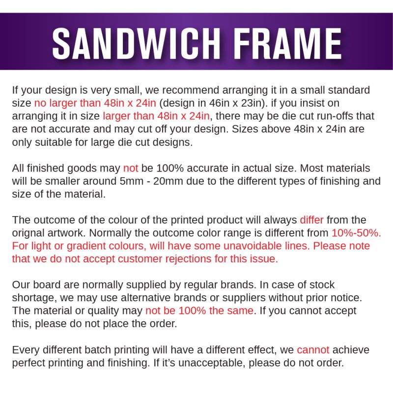 Acrylic Sheet - Acrylic Sandwich Frame (with Boltnut)