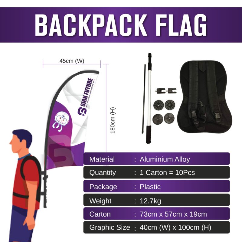 Fabric Display - Backpack Flag (Bow)