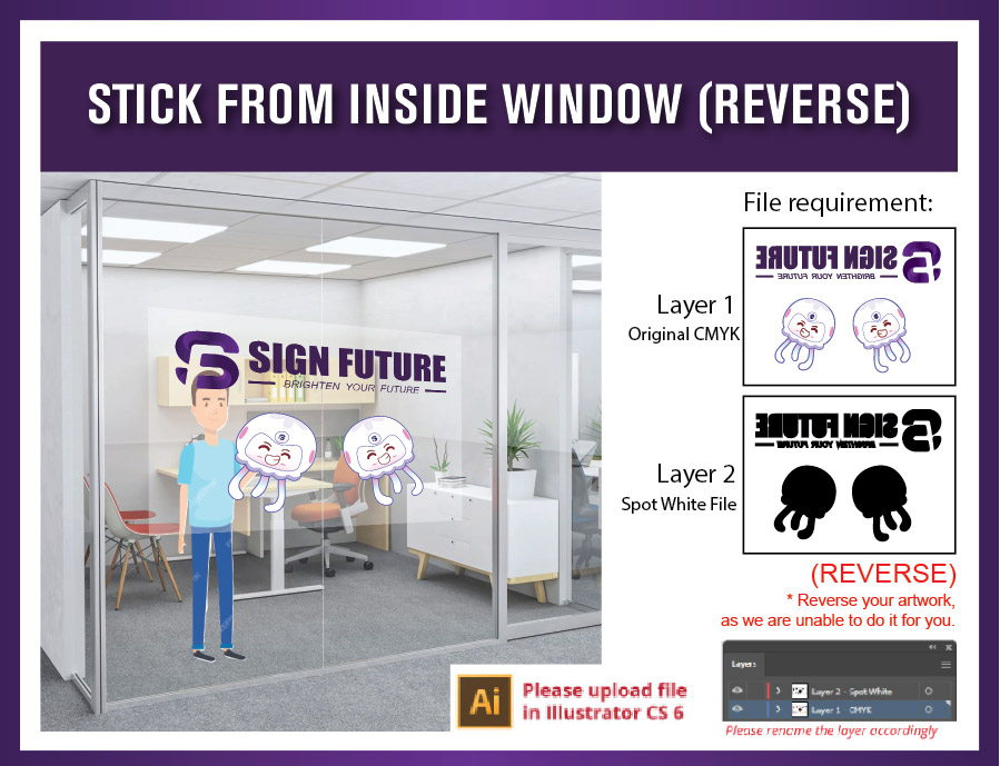 Stick from Inside Window (Reverse)