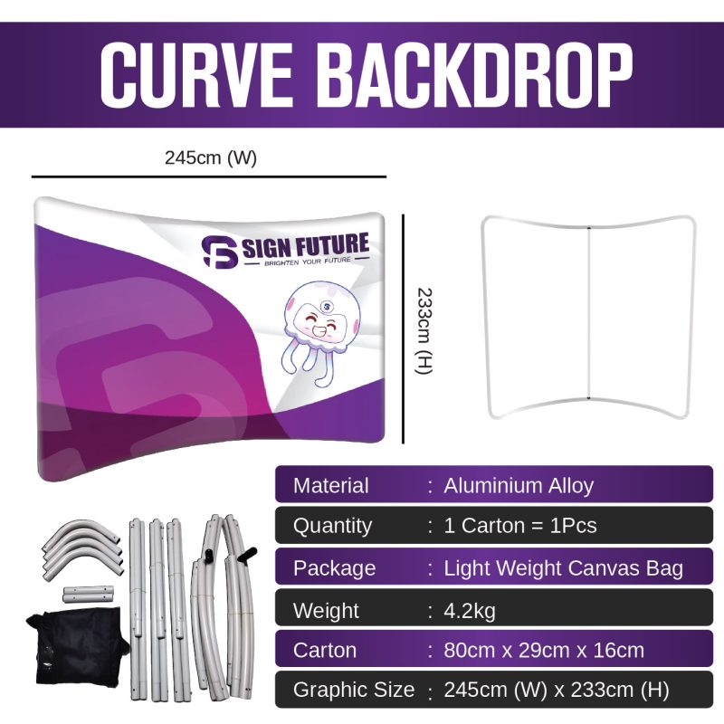 Fabric Display - Curve Backdrop 8x8