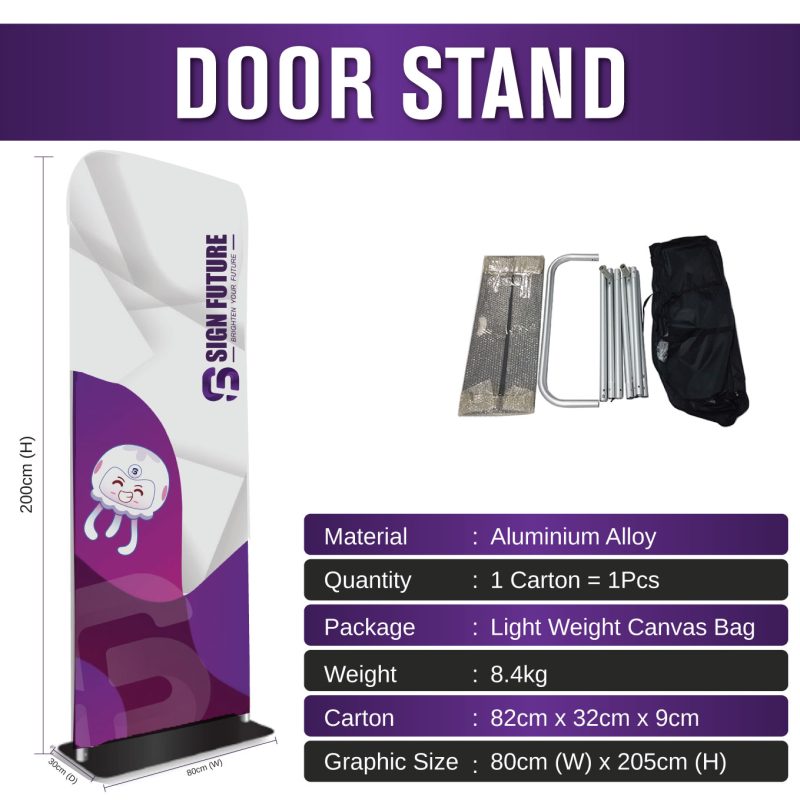 Fabric Display - Tension Fabric Door Stand 80cm x 205cm