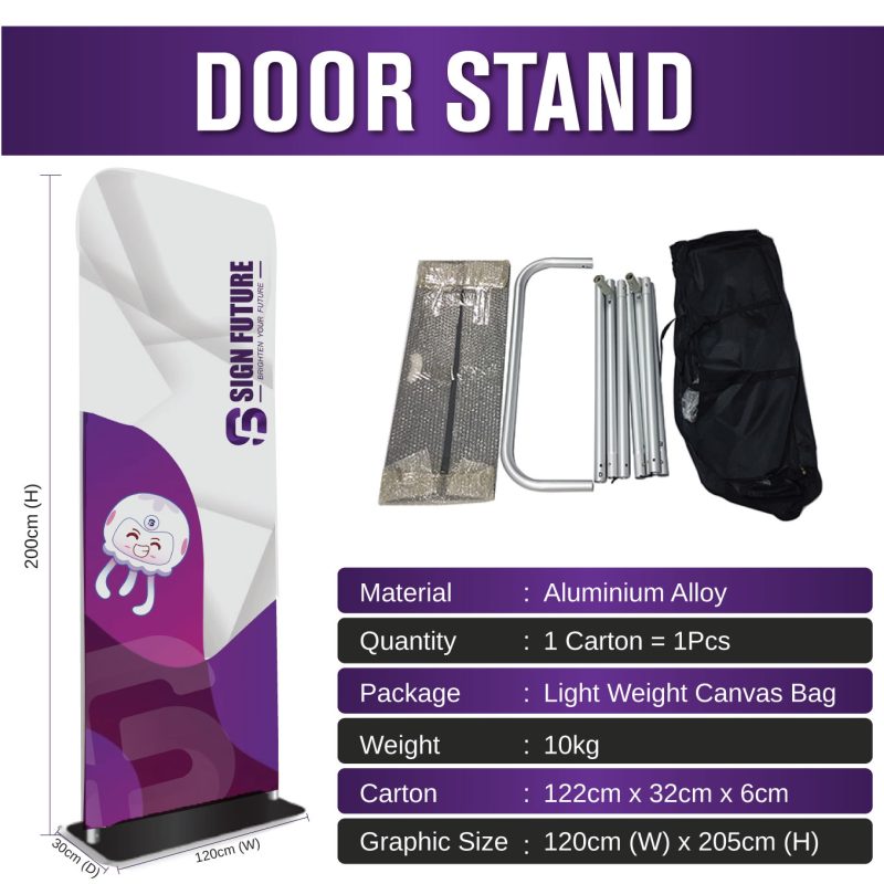 Fabric Display - Tension Fabric Door Stand 120cm x 205cm