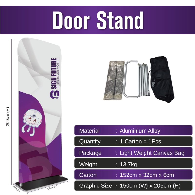 Fabric Display - Tension Fabric Door Stand 150cm x 205cm
