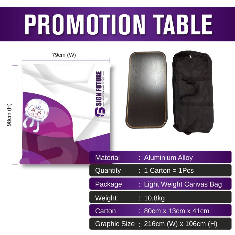 Fabric Display - Tension Fabric Promotion Table
