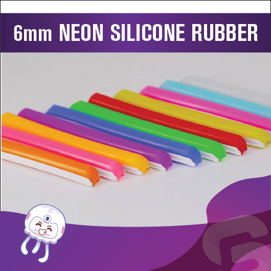 Material - 6mm Neon Silicone Rubber